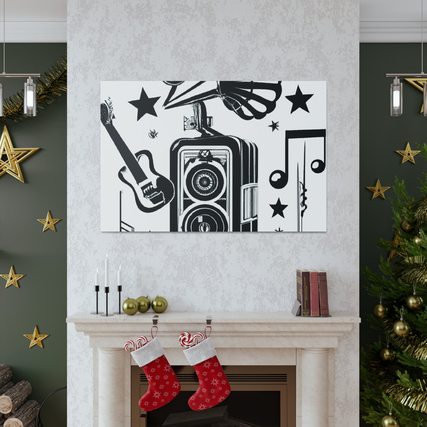 Grooving - Retro Music and Film Canvas