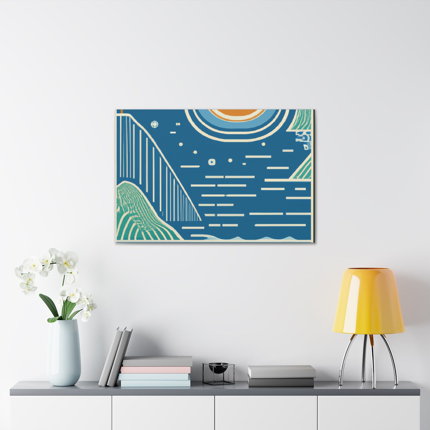 Blue Dream- Midcentury Canvas