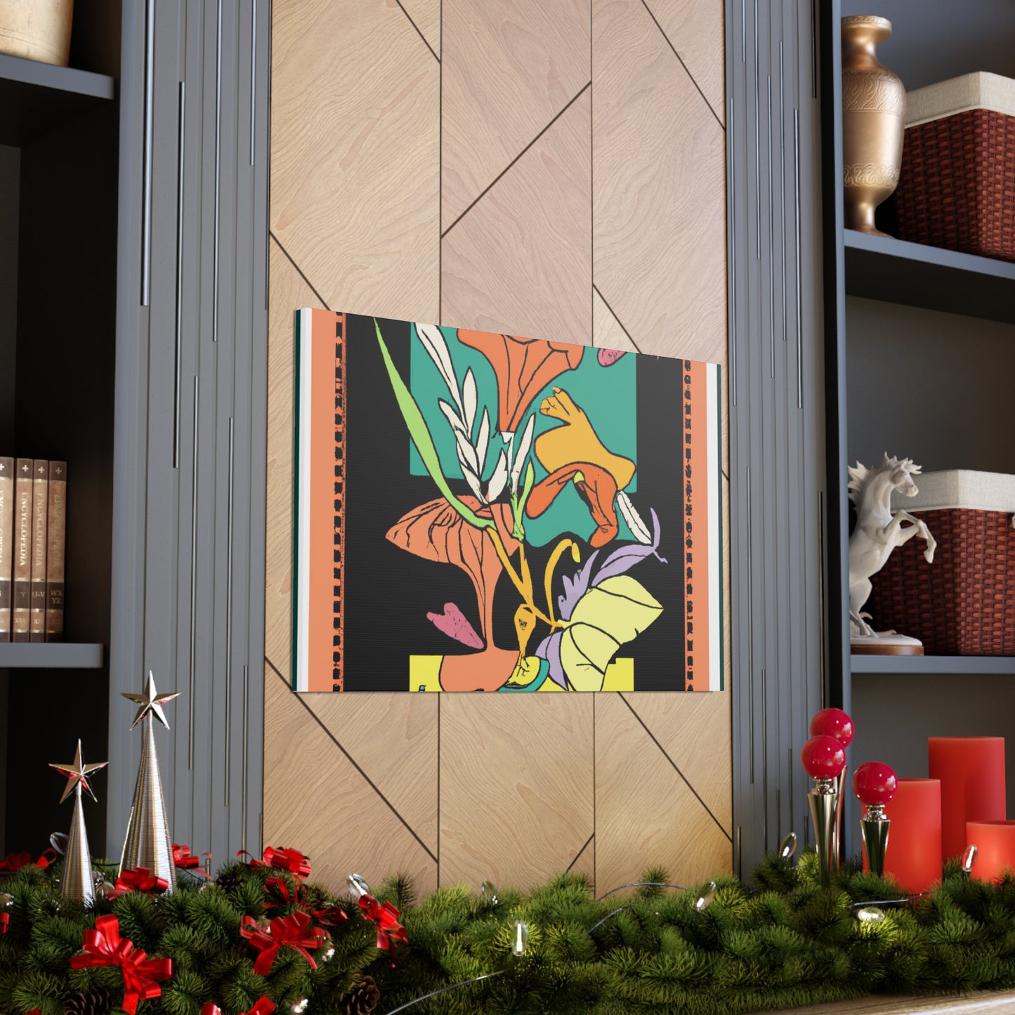Spikestriped Similiskin. - Floral Canvas Midcentury