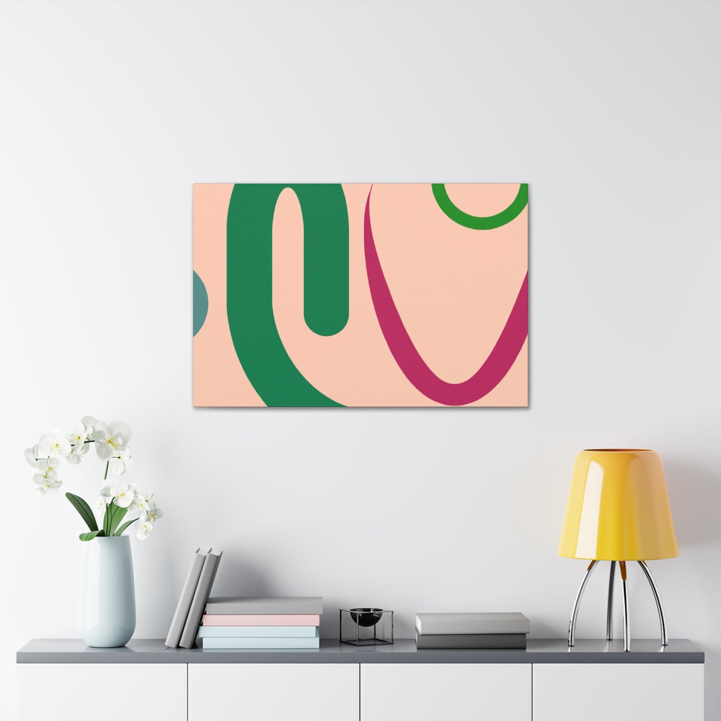 Multicolor Maze- Midcentury - Canvas