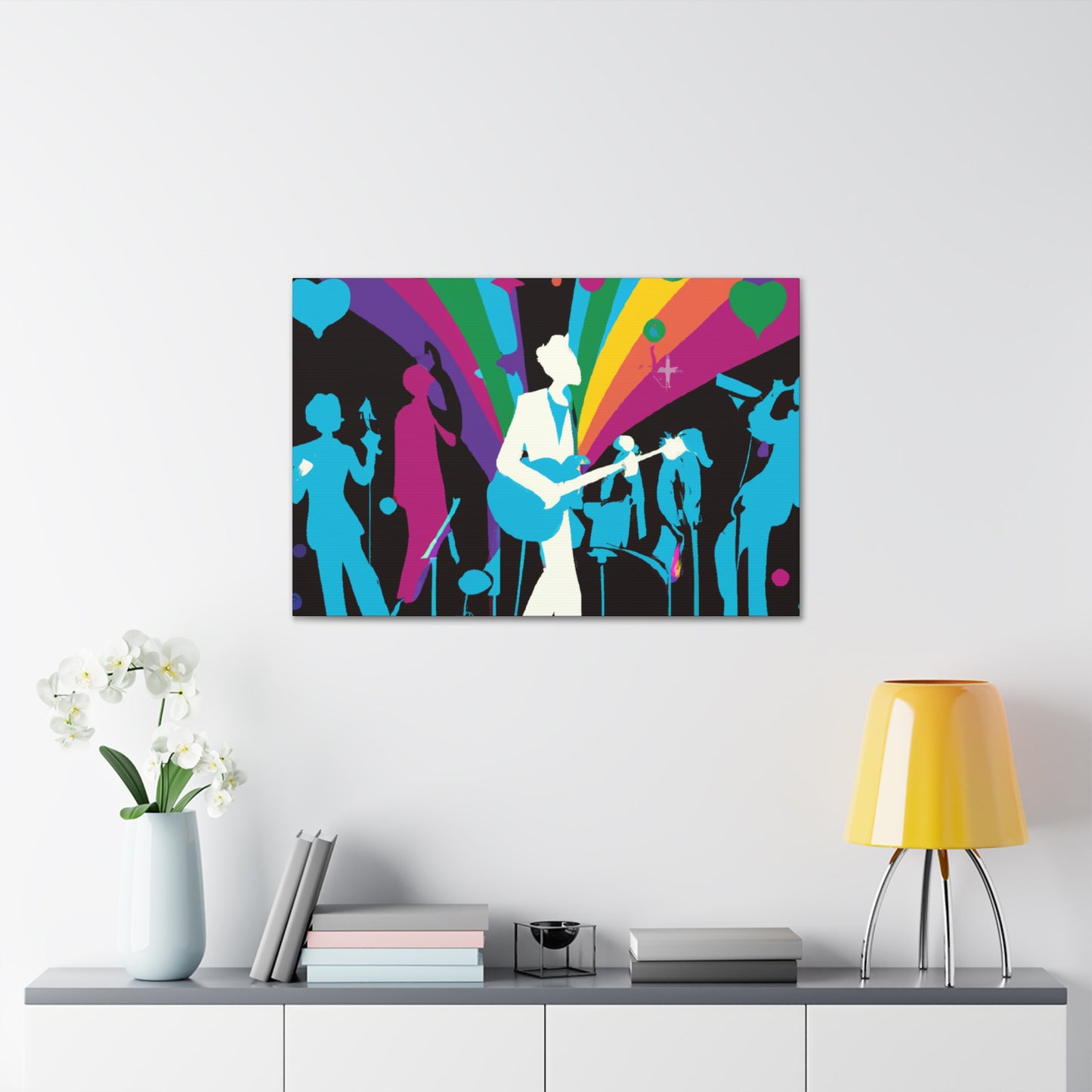"Electric Blueberry - Retro Music" - Canvas