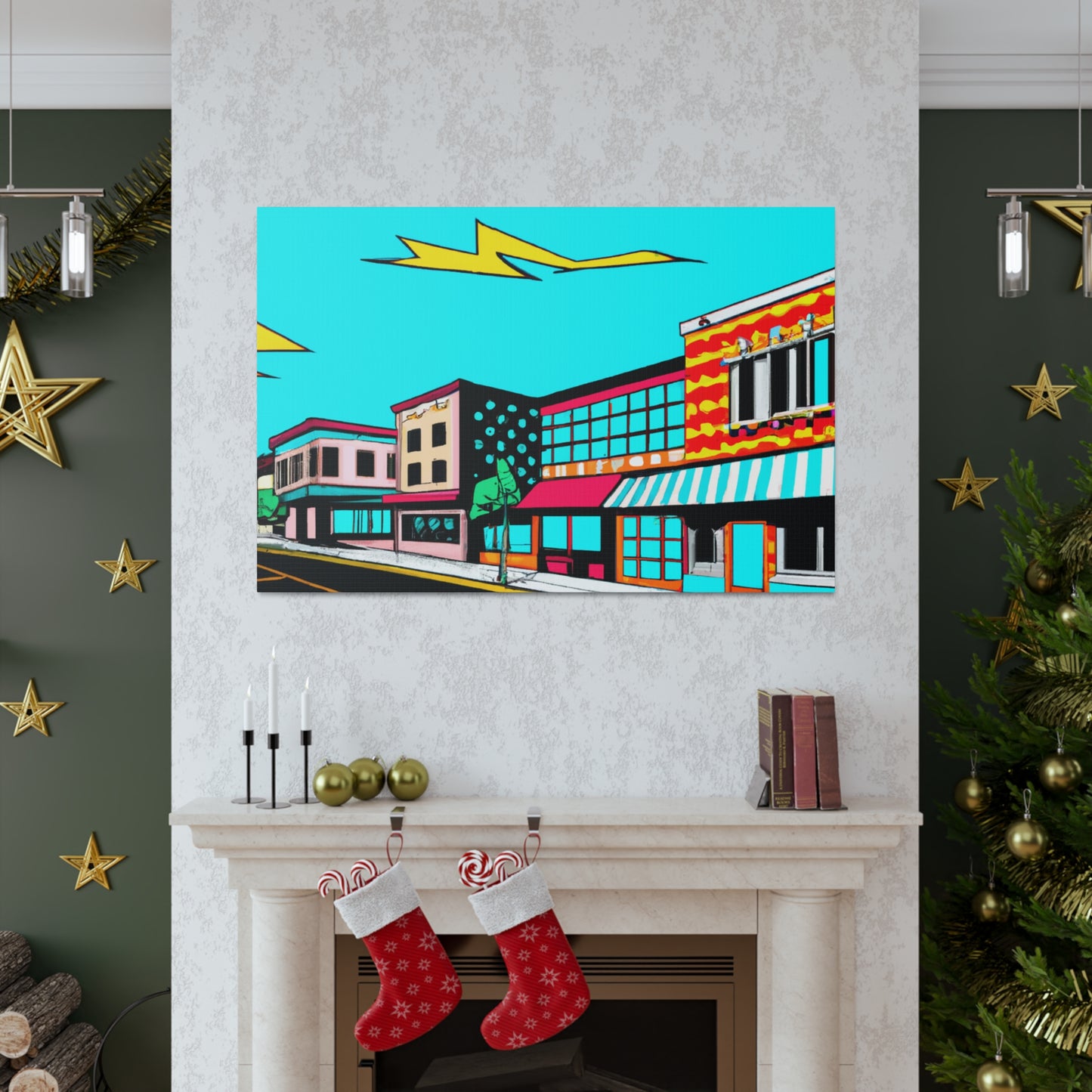 Jukebox Alley - Pop Art Canvas
