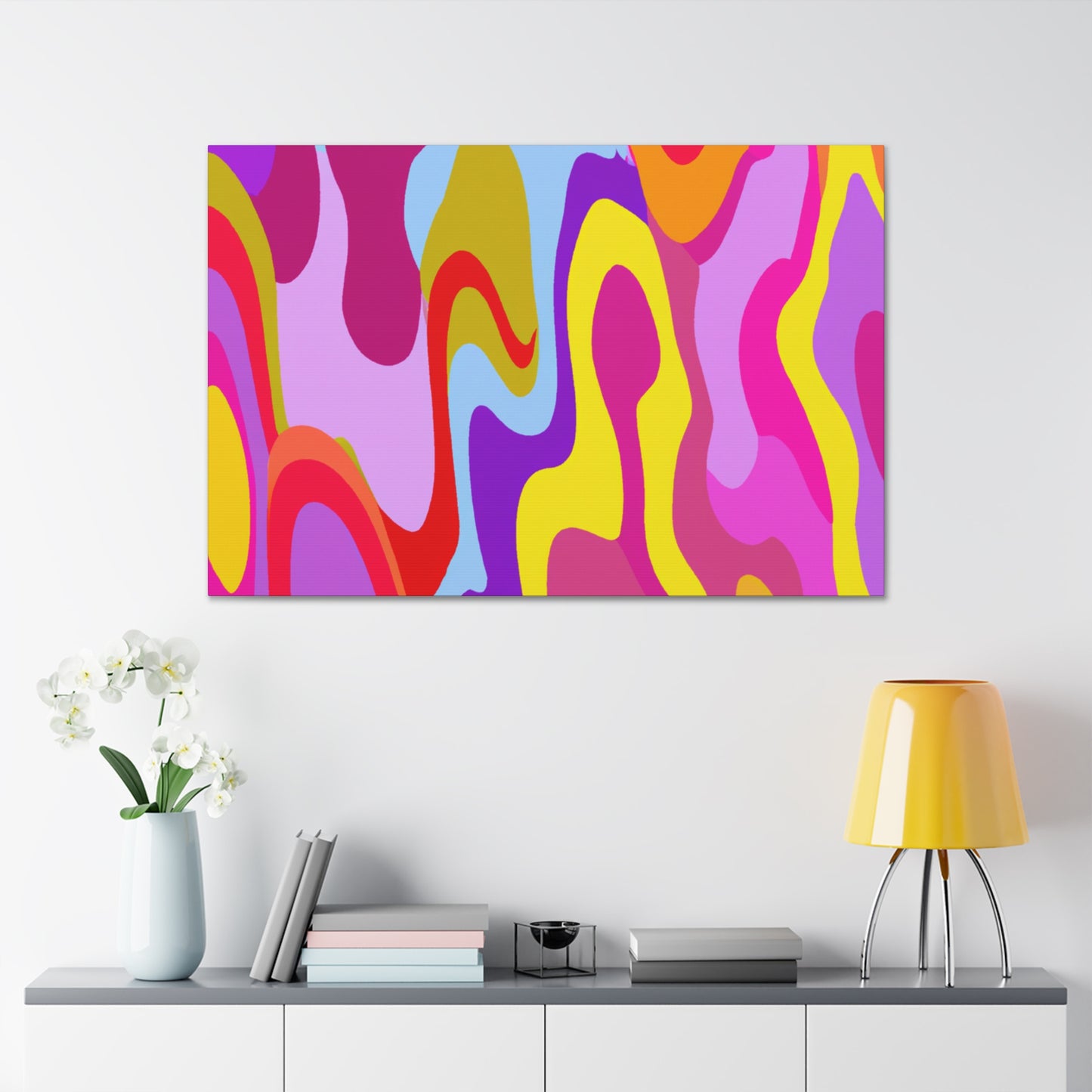 Aqua-Amber - Abstract - Canvas