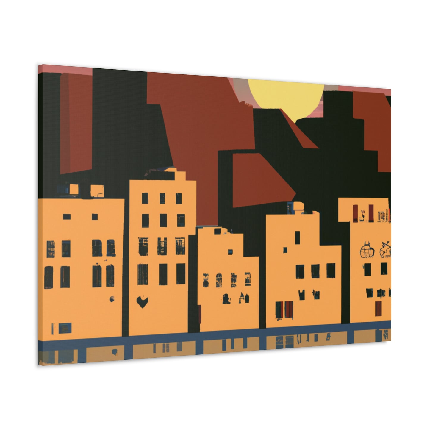 Urban Night - Midcentury Canvas