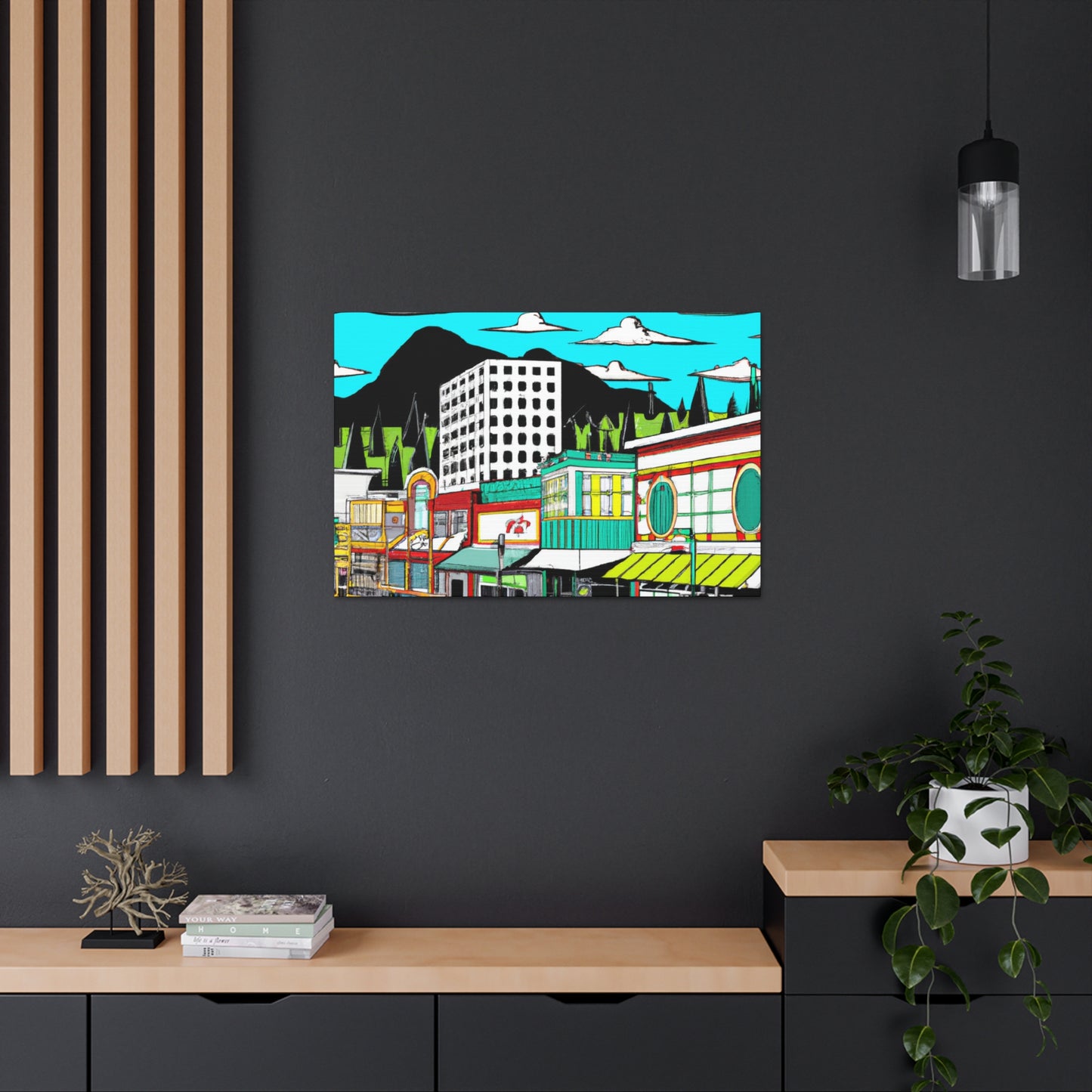High Up Avenue - Architectural Canvas Pop Art