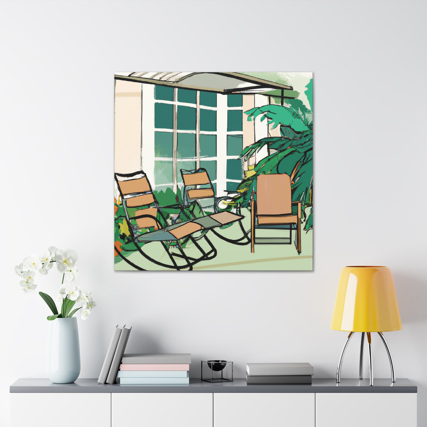 Vibrant Abstraction - Midcentury - Canvas