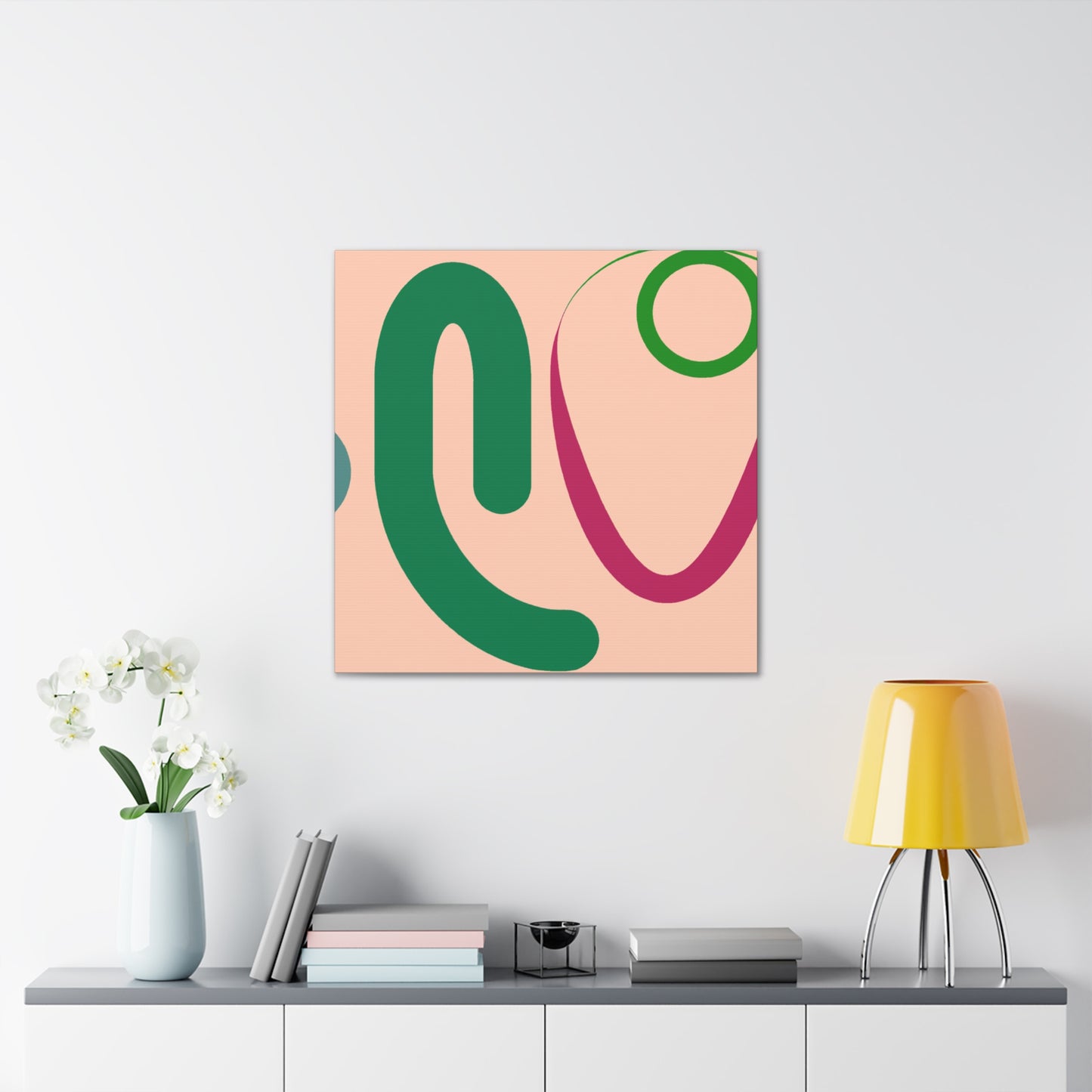 Multicolor Maze- Midcentury - Canvas