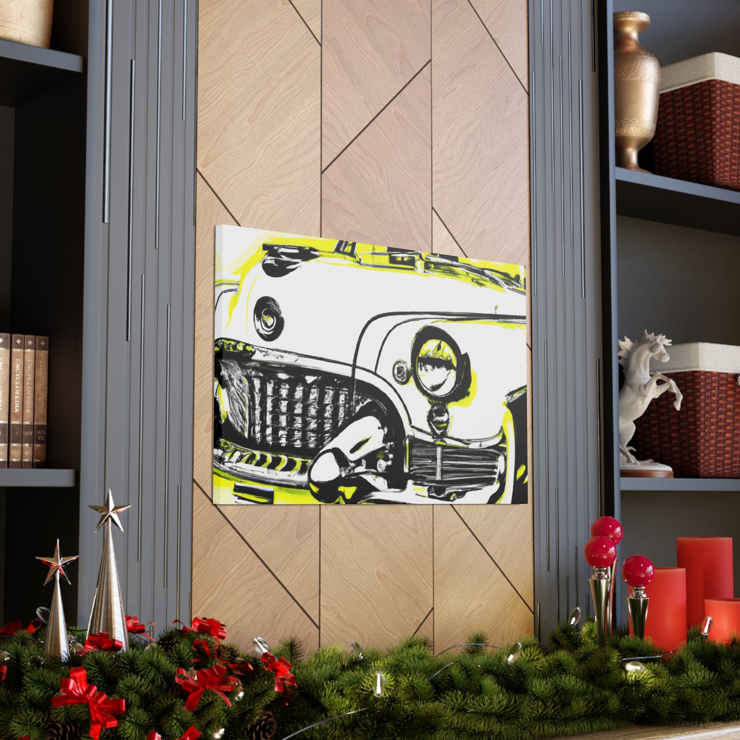 "Classic Automotive Reflection" - Automobile Canvas