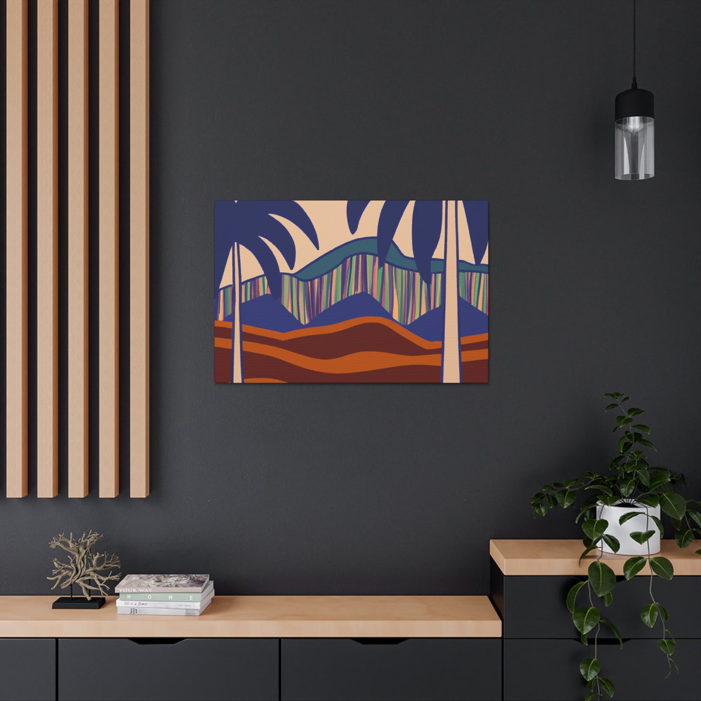 Vibey Tropics- Midcentury Canvas