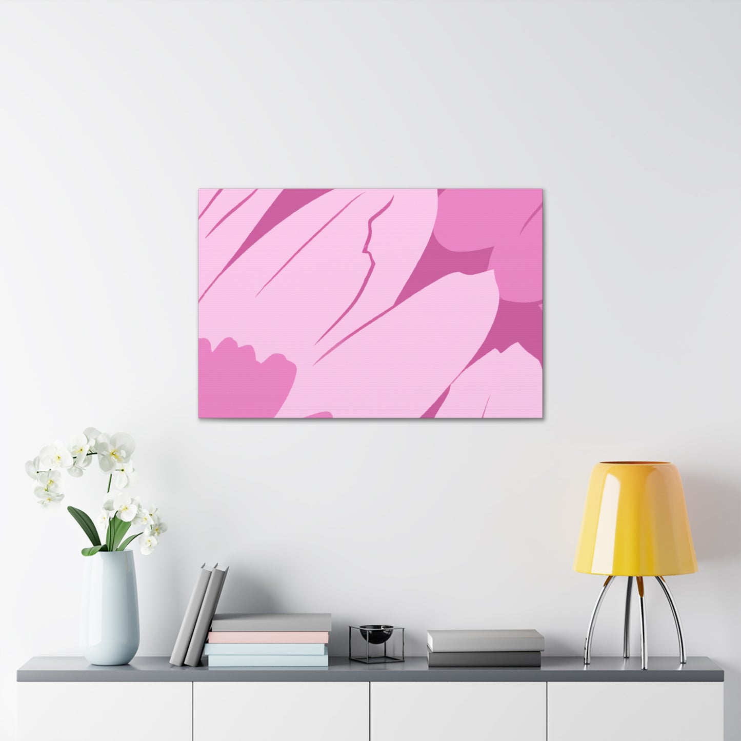 Pink Roselle - Floral - Canvas
