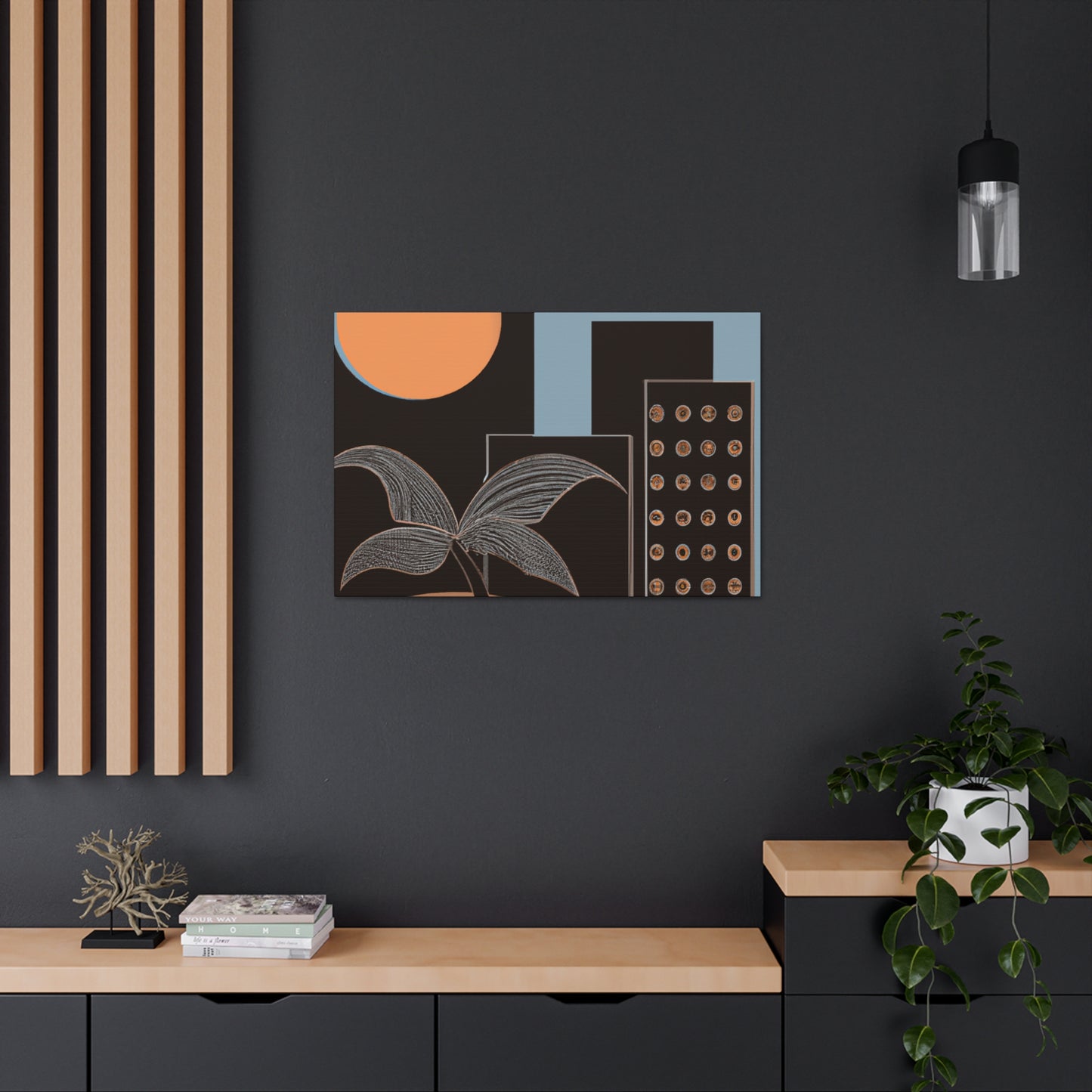 Dark Lovely - Midcentury Canvas
