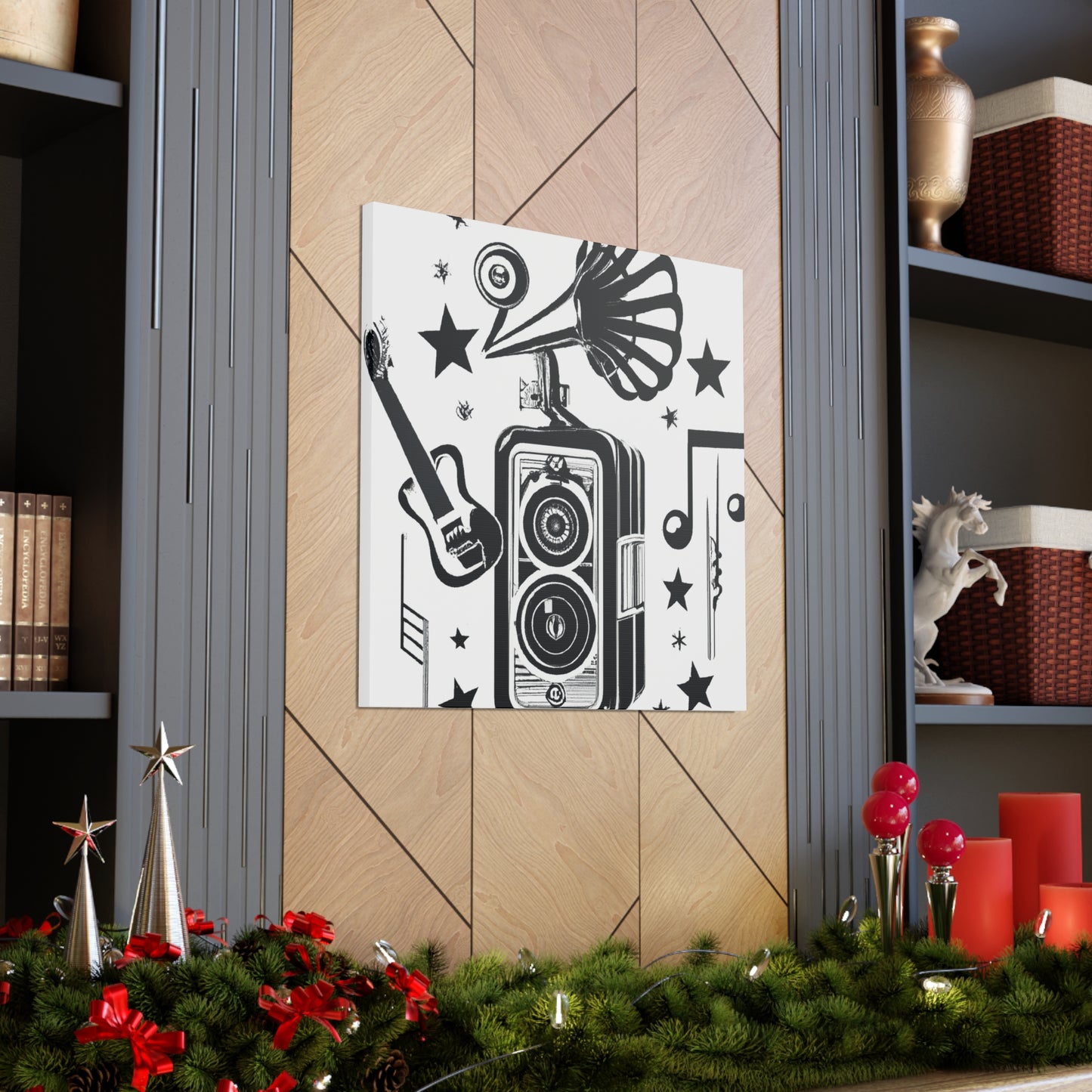 Grooving - Retro Music and Film Canvas