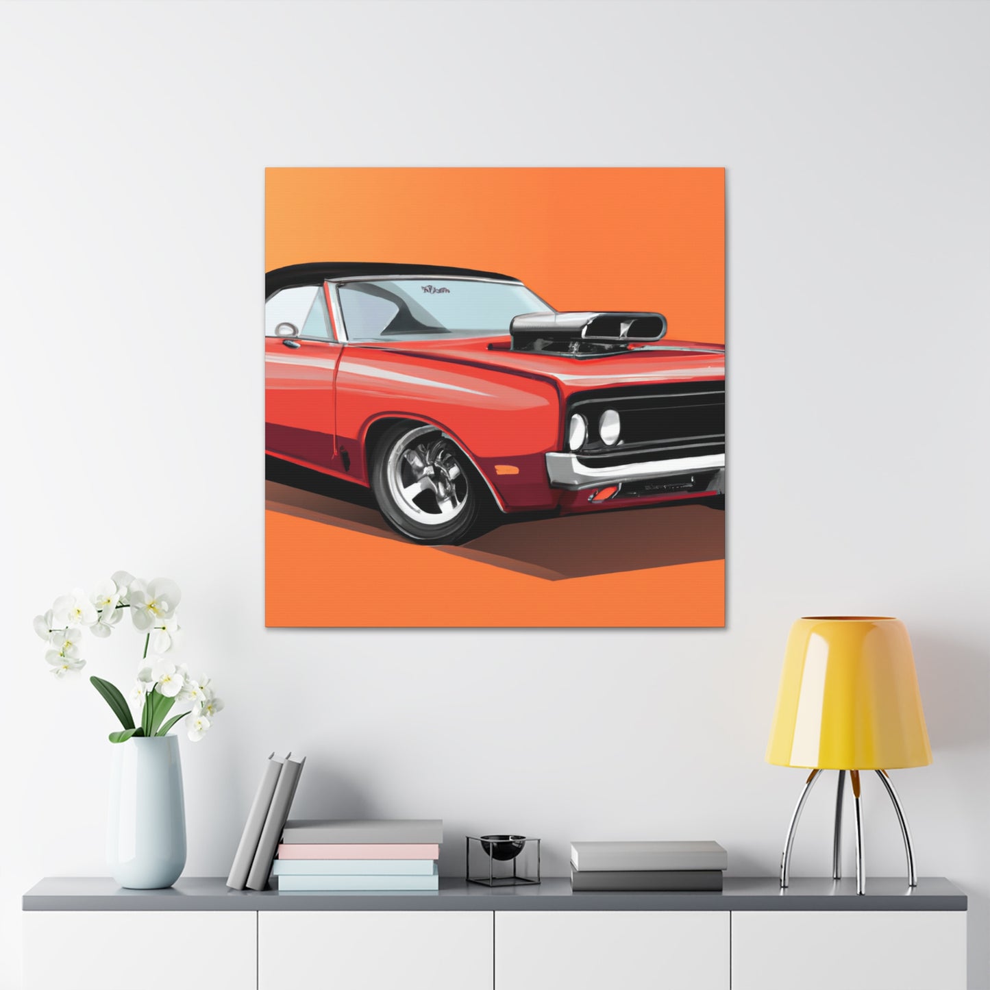 Crimson Rocket - Automobile. - Canvas