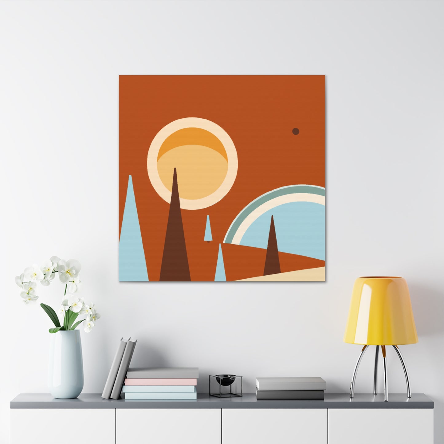 Peaceful Momento - Midcentury - Canvas