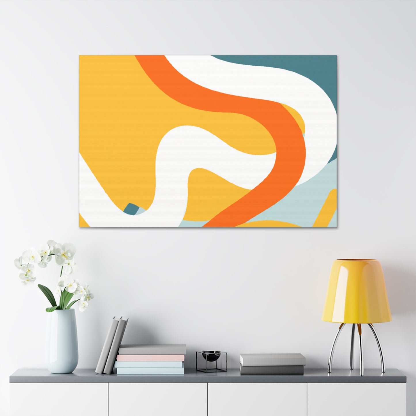 Spiral Swirls - Midcentury - Canvas