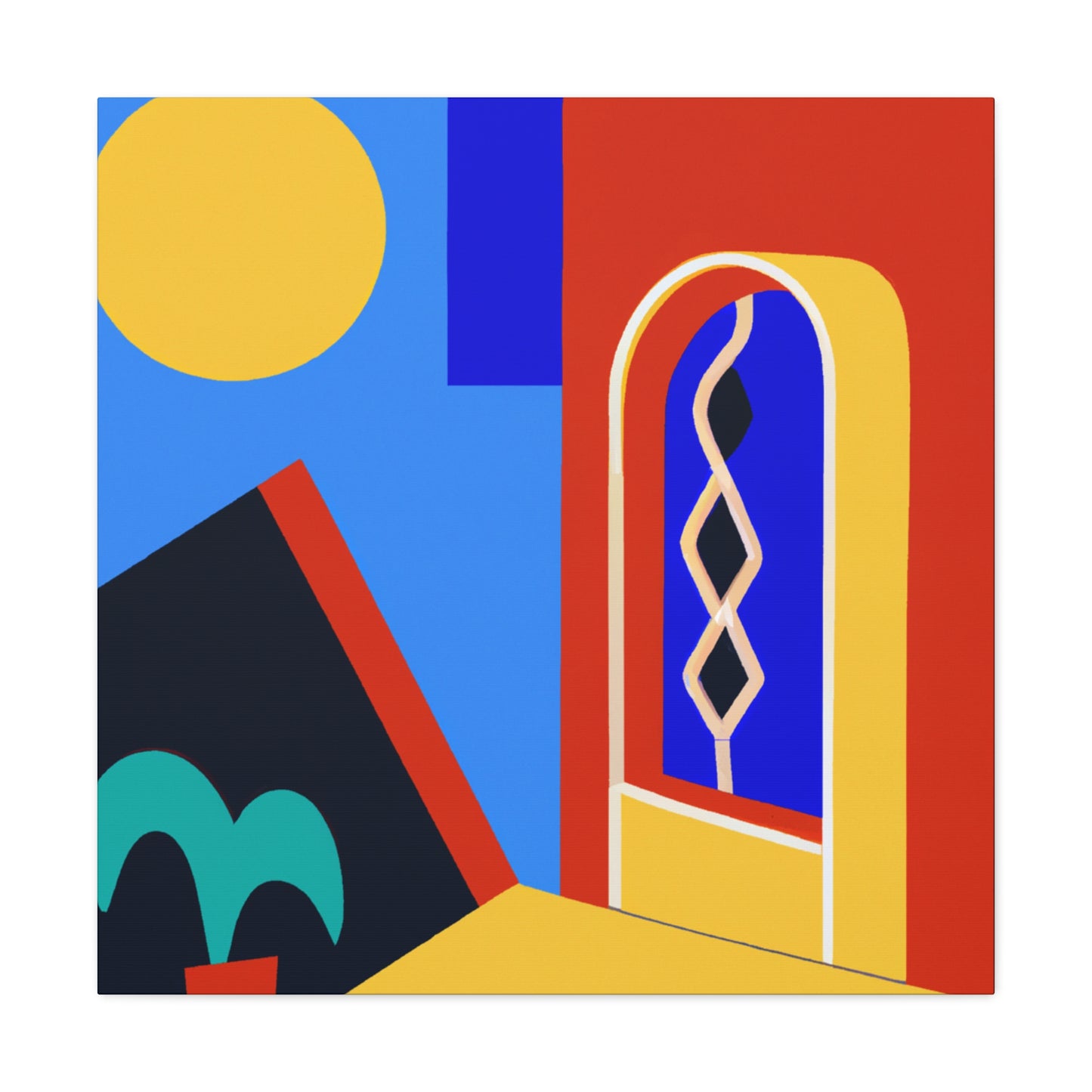 Cheerful Balcony - Midcentury Canvas