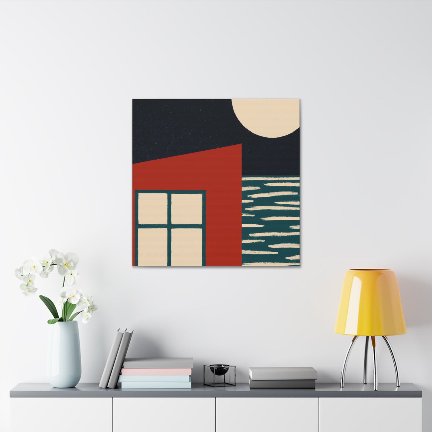 Dark Night- Midcentury Canvas