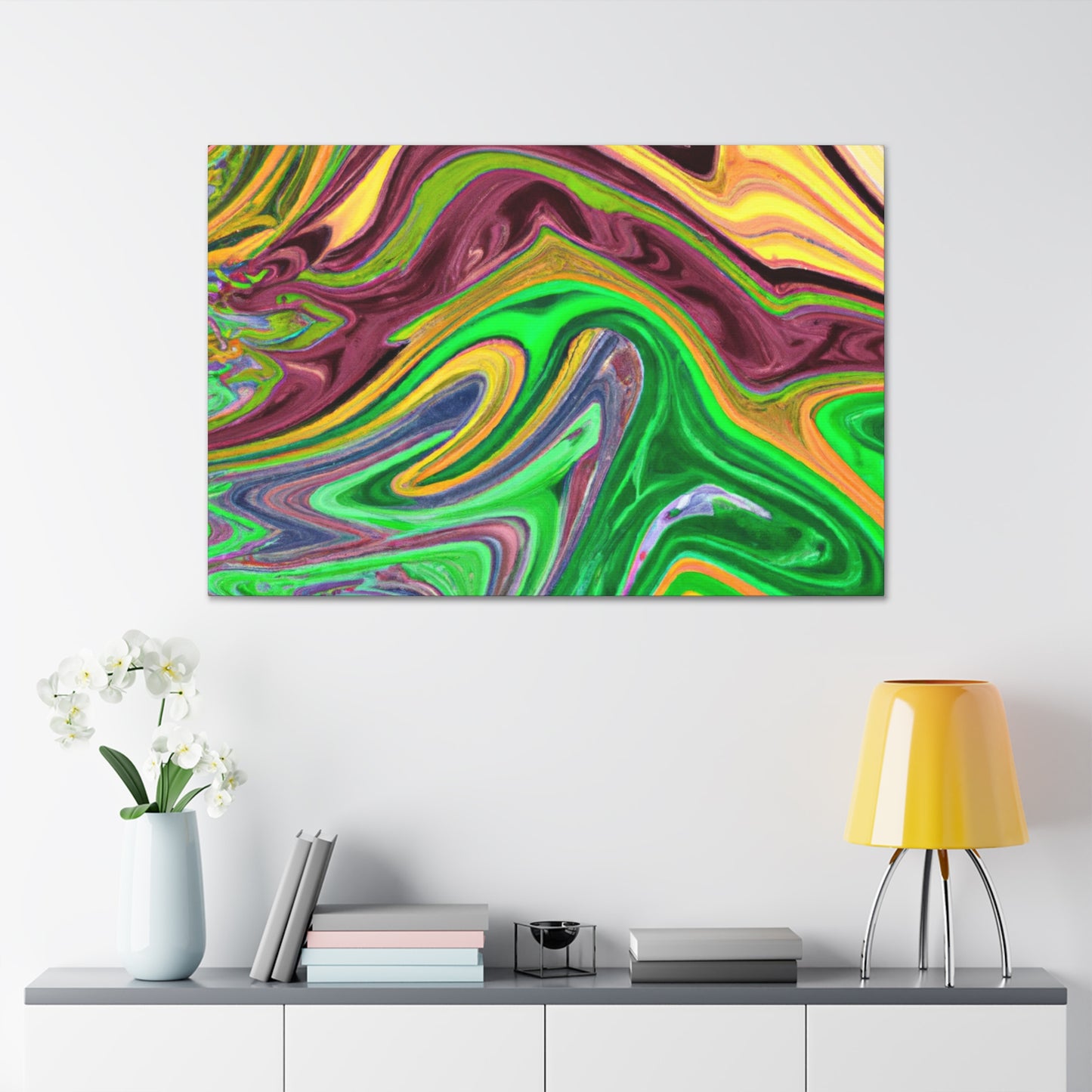 Aqua Lustre - Abstract - Canvas