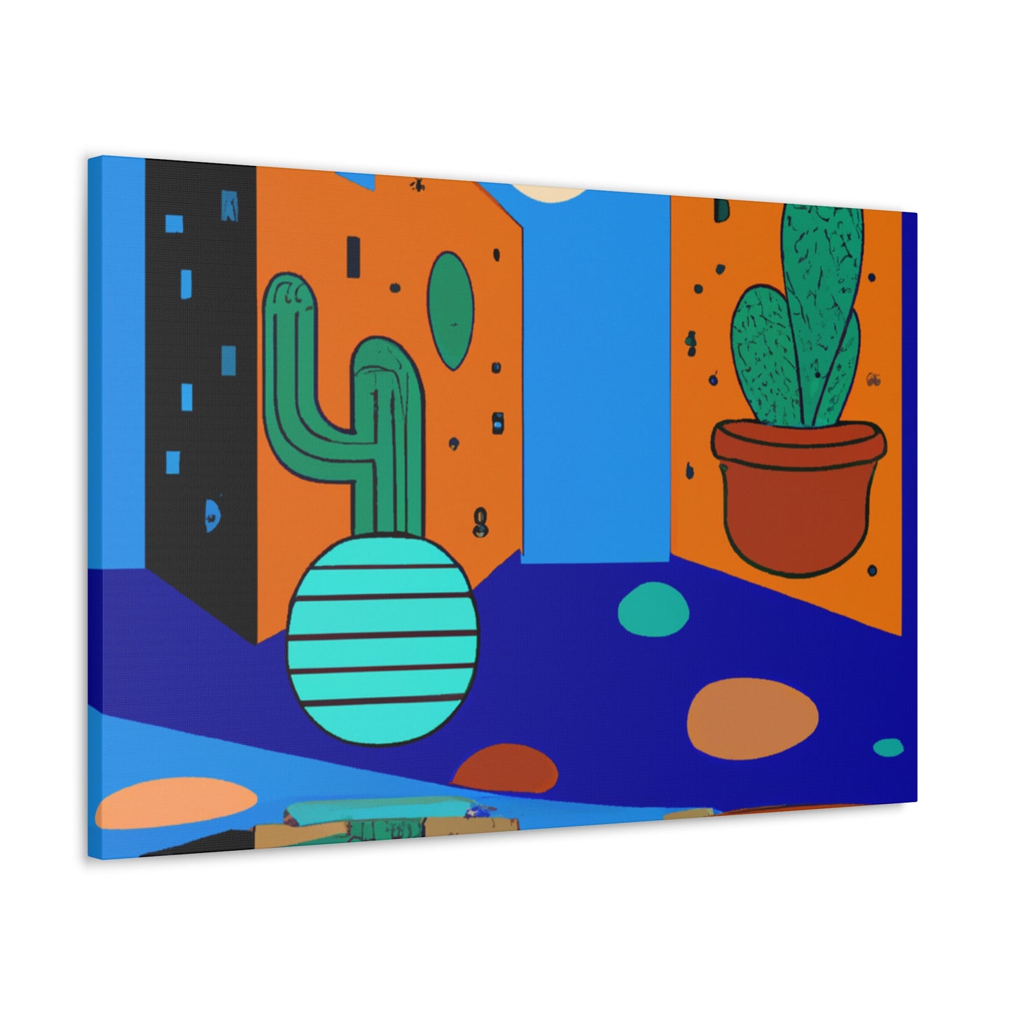 Harmonious Blooms - Midcentury - Canvas