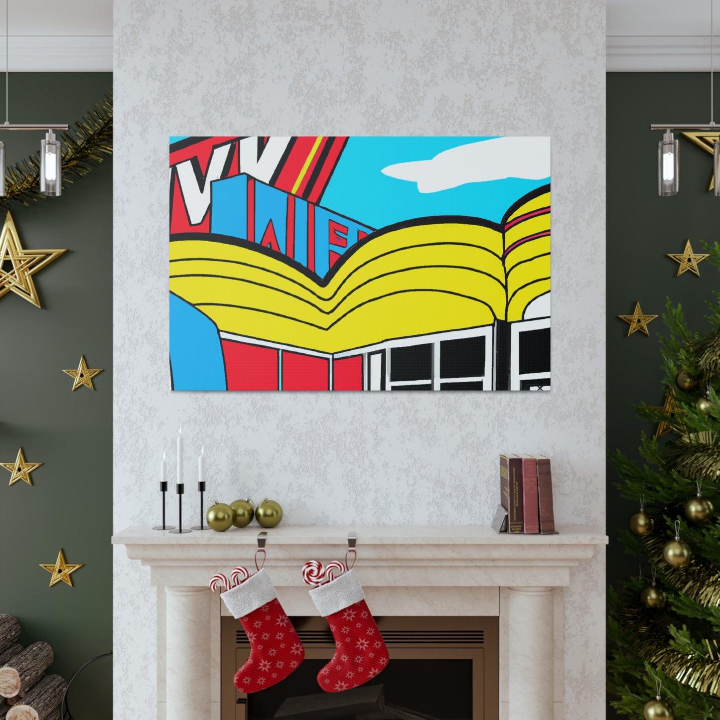 'Rockin' Red's Roller Rink' - Canvas - Pop Art