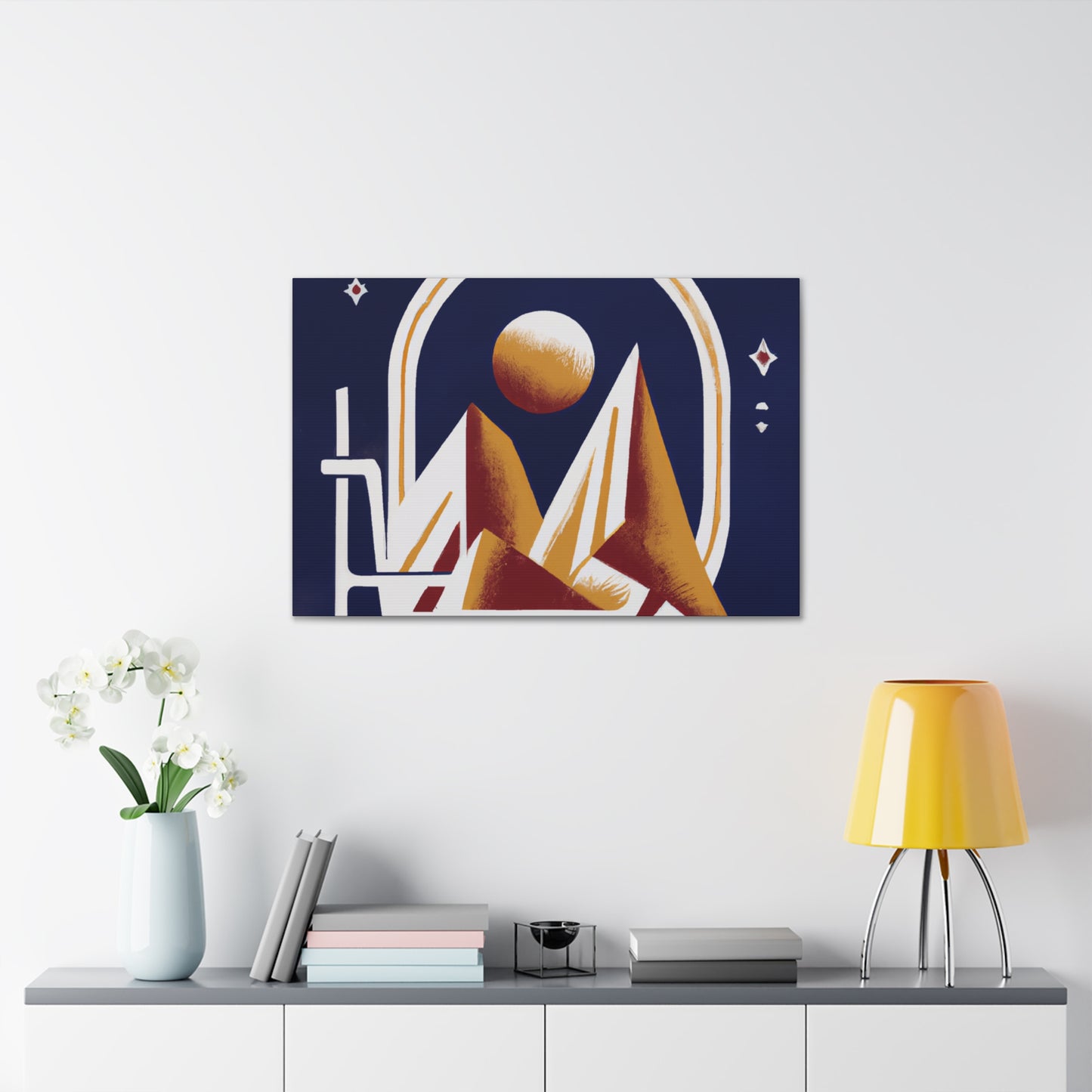 Fantasy Feline - Midcentury Canvas