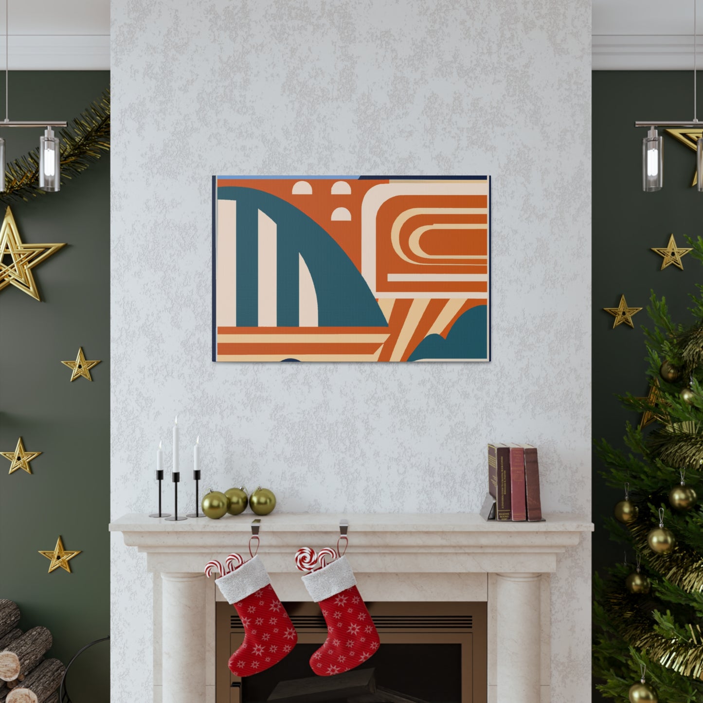 Fantastic Reindeer - Midcentury Canvas