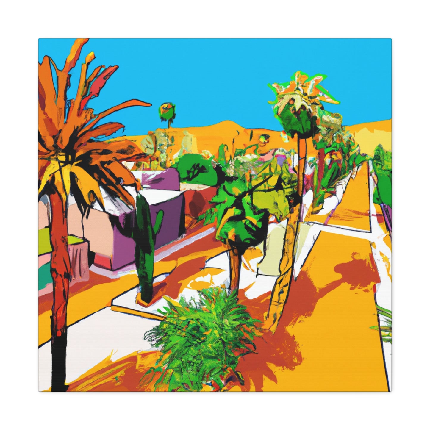Cactus Caravan - Architectural - Canvas