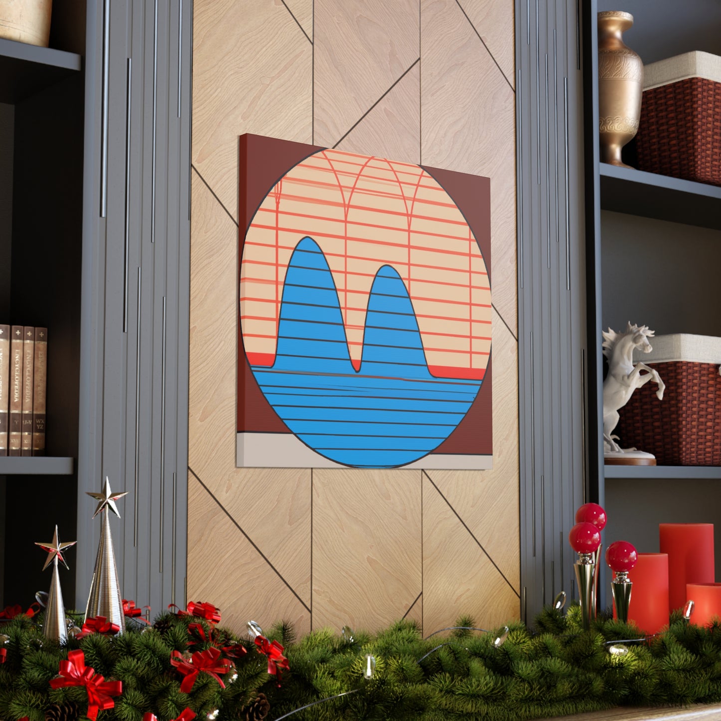 Peaks- Midcentury Canvas