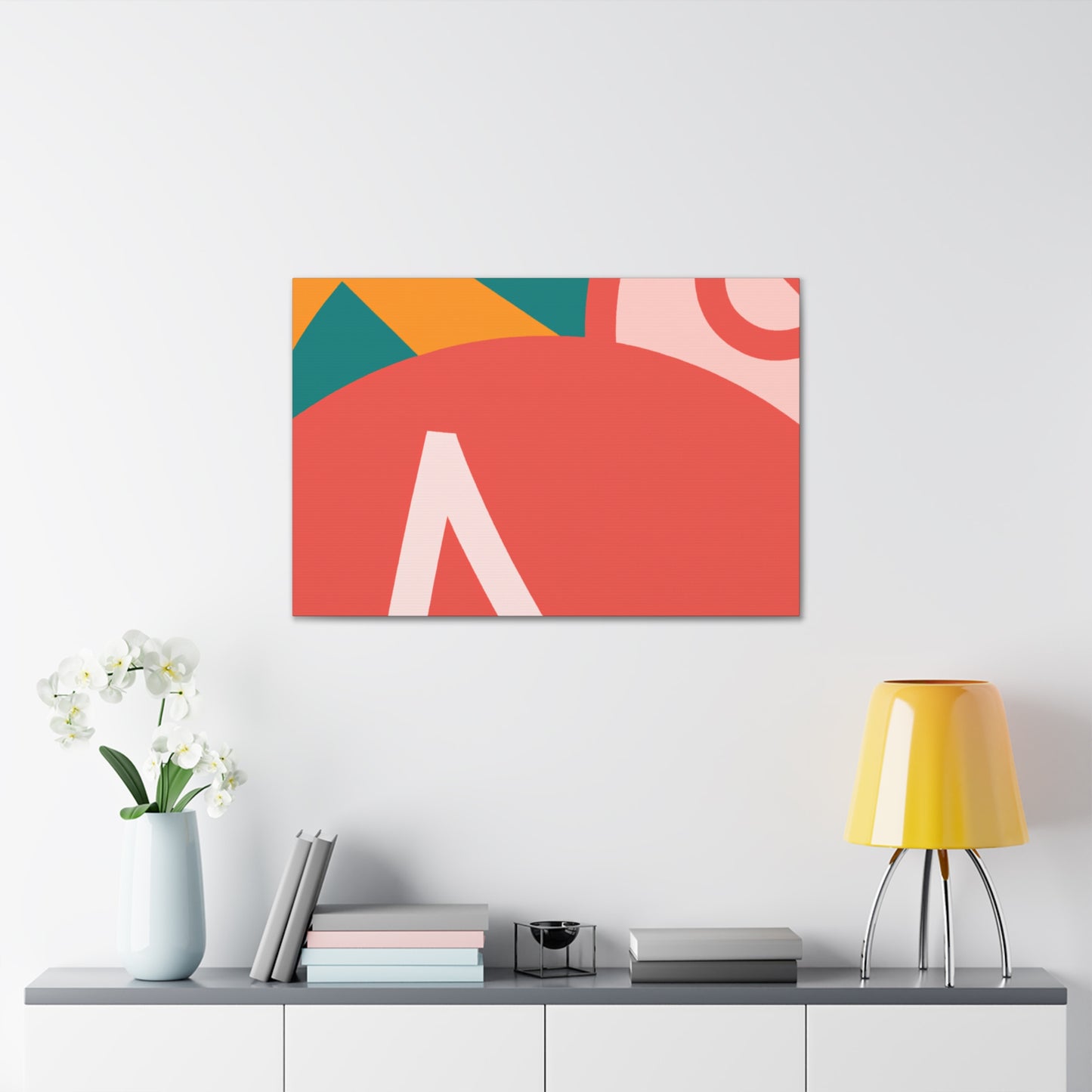 Celestial Bloom - Midcentury - Canvas