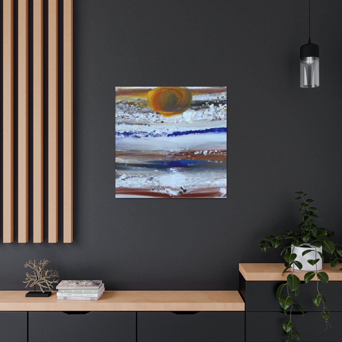 Below The Ice - Abstract Canvas