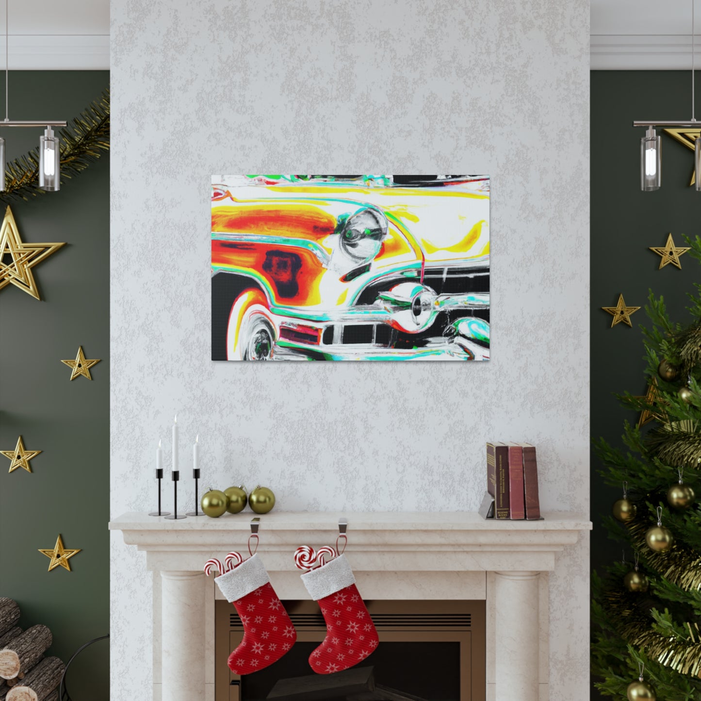 'Classic Car Dash' - Automobile Canvas