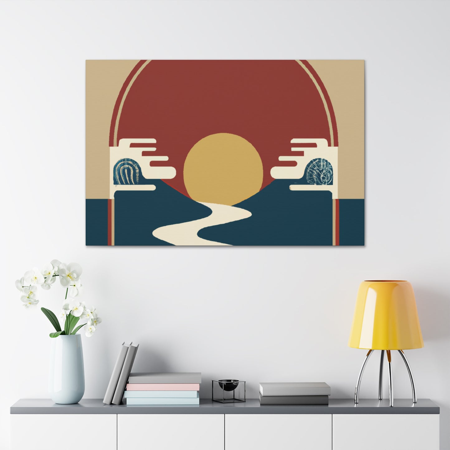 Converging Contrasts - Midcentury - Canvas