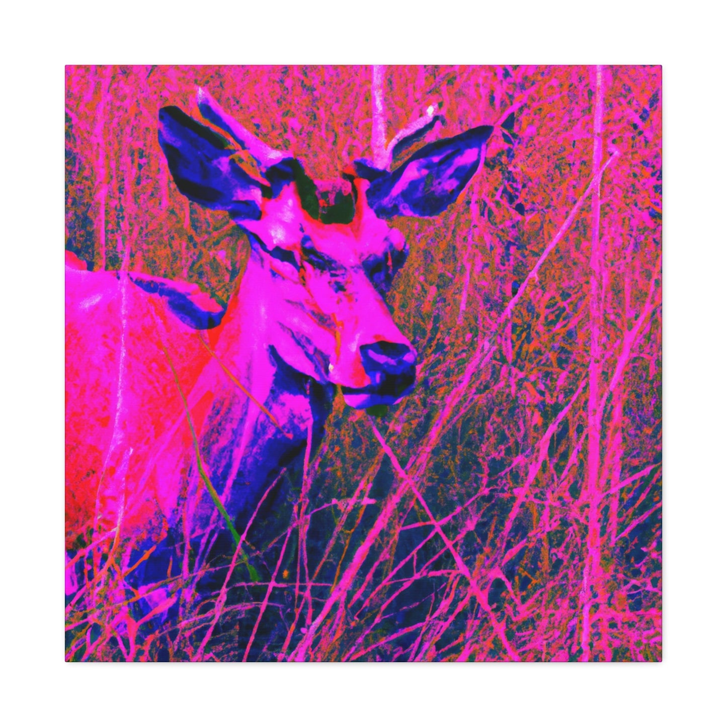 Pink Deer - Canvas - Wildlife