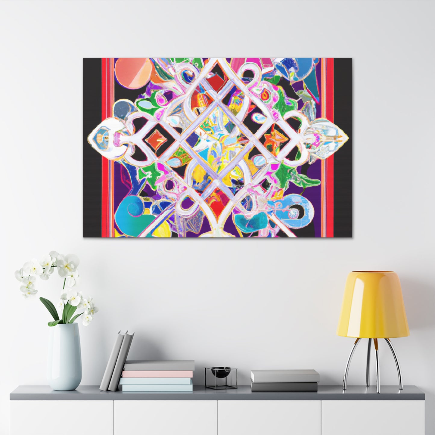 Jewel Snowflake- Glass Canvas