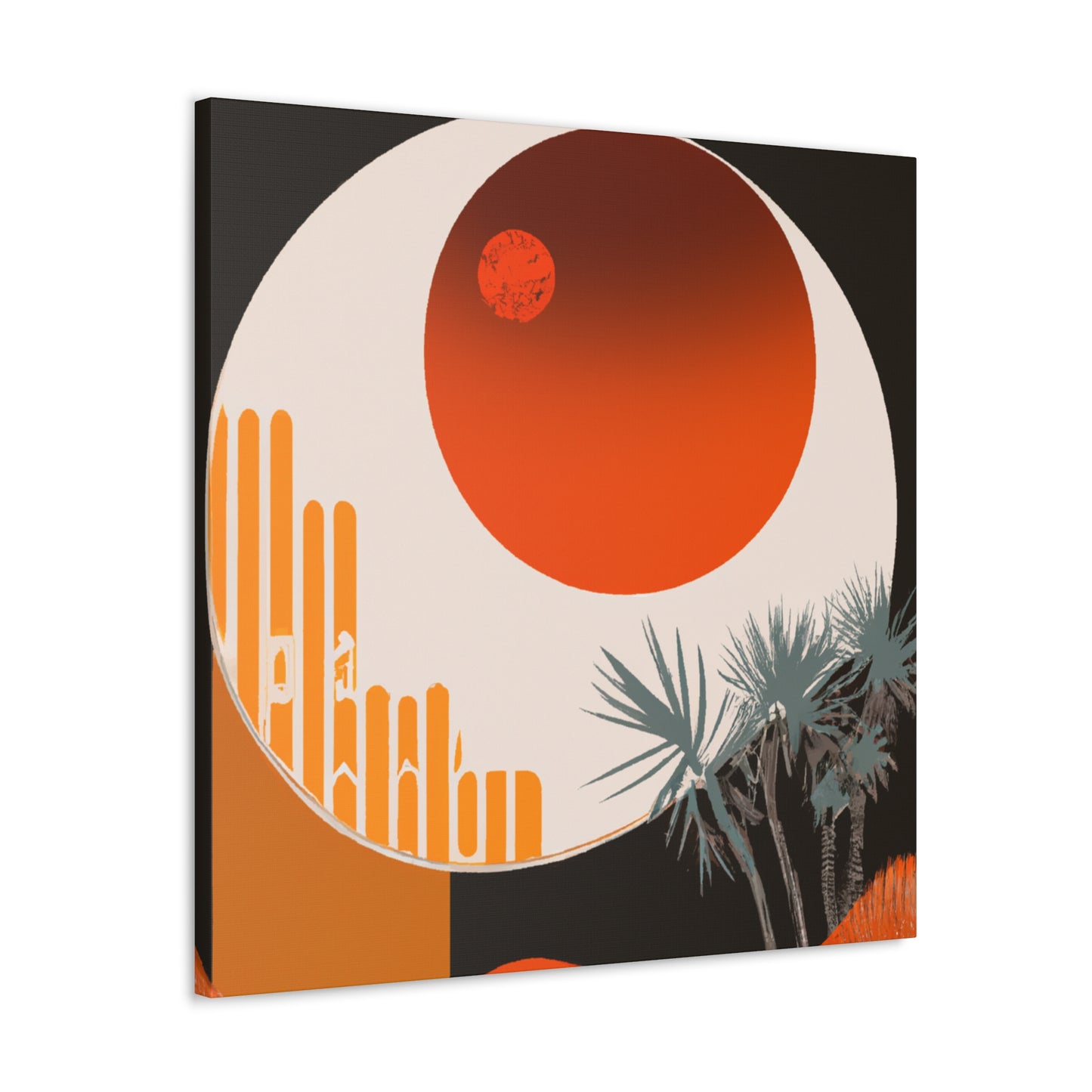 Orange Cascade - Midcentury - Canvas