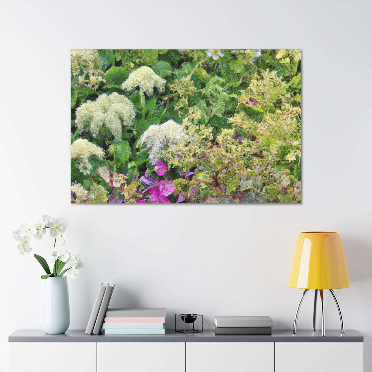 Tangled Garden Pathway. - Floral Canvas