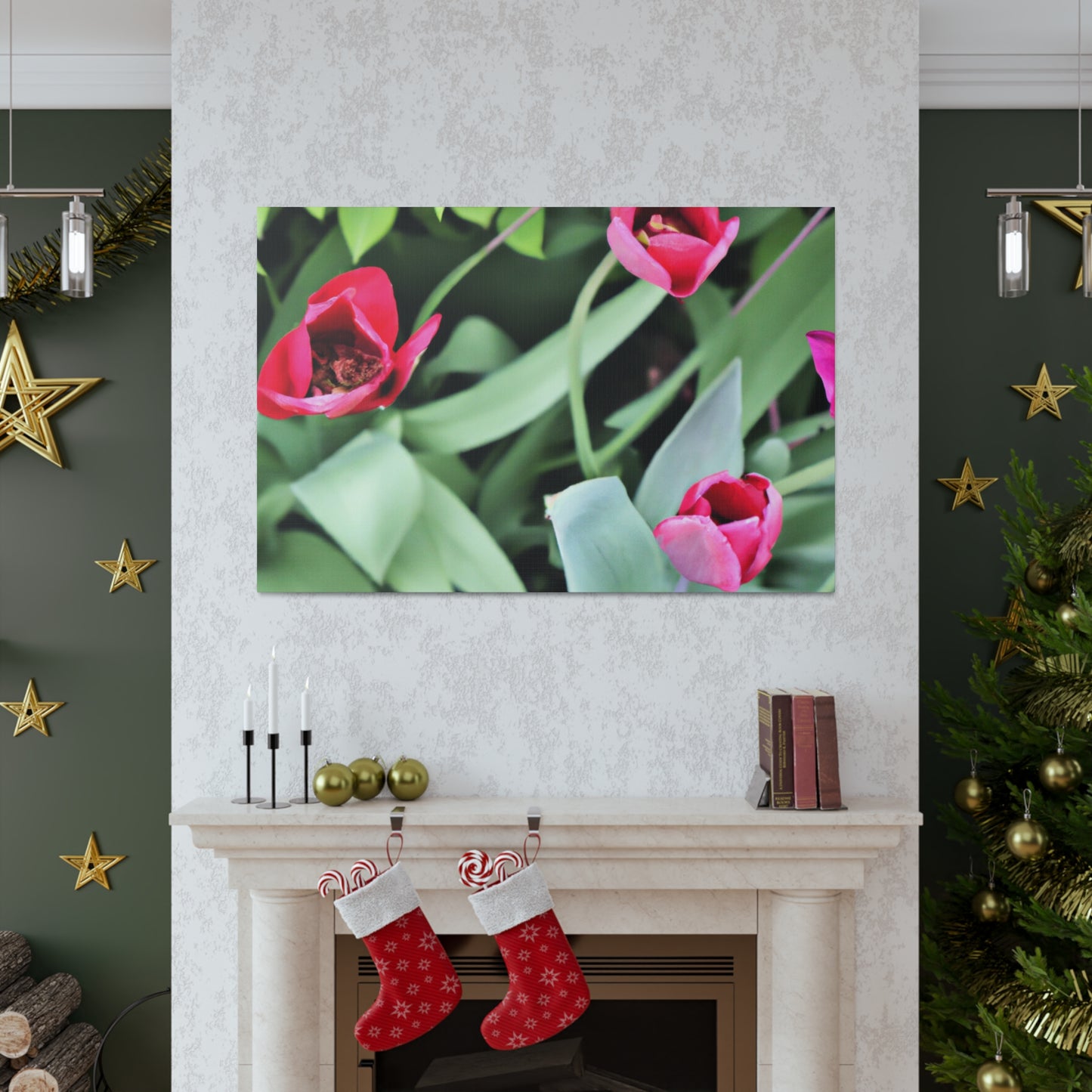 Pink Pop Ups - Canvas - Floral