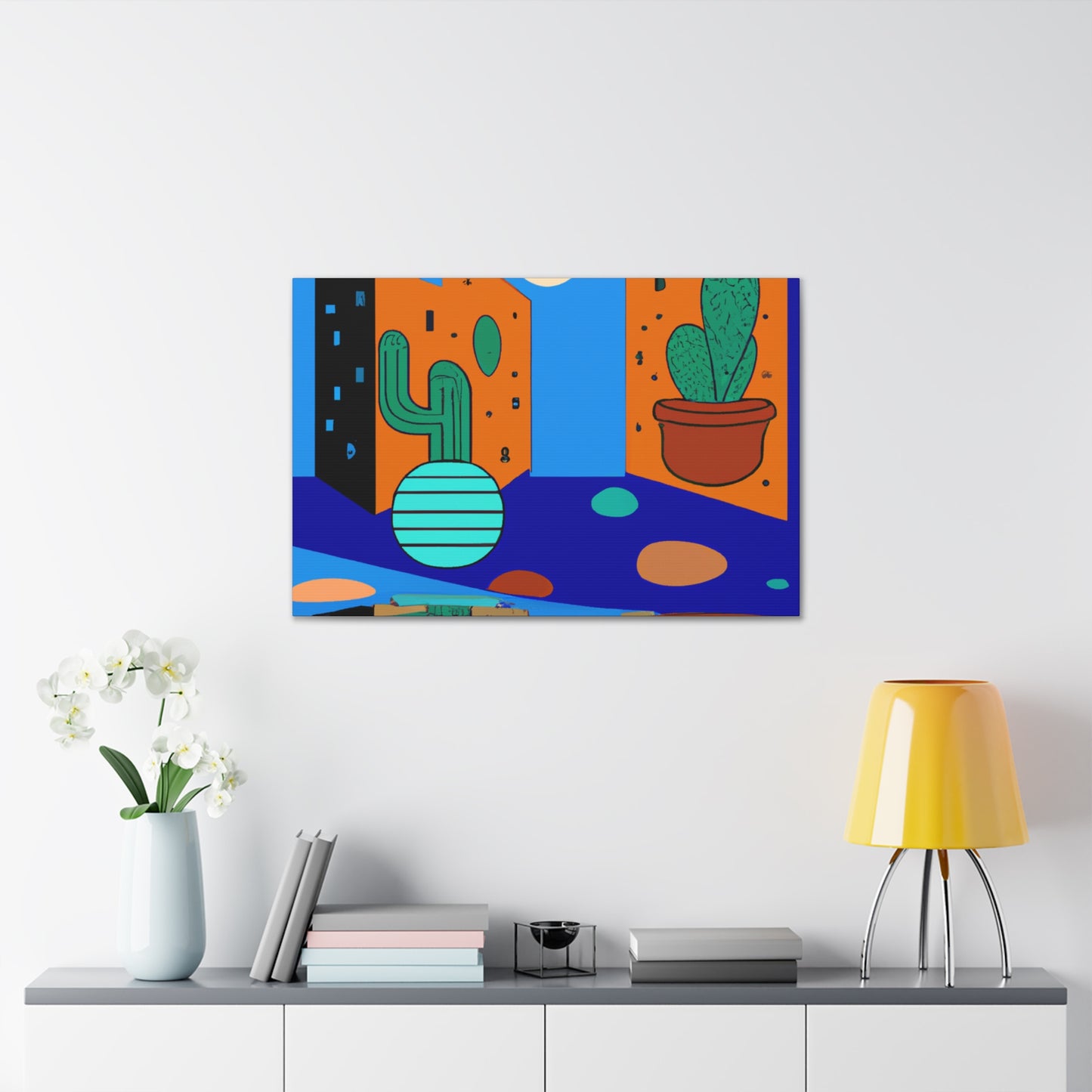 Harmonious Blooms - Midcentury - Canvas