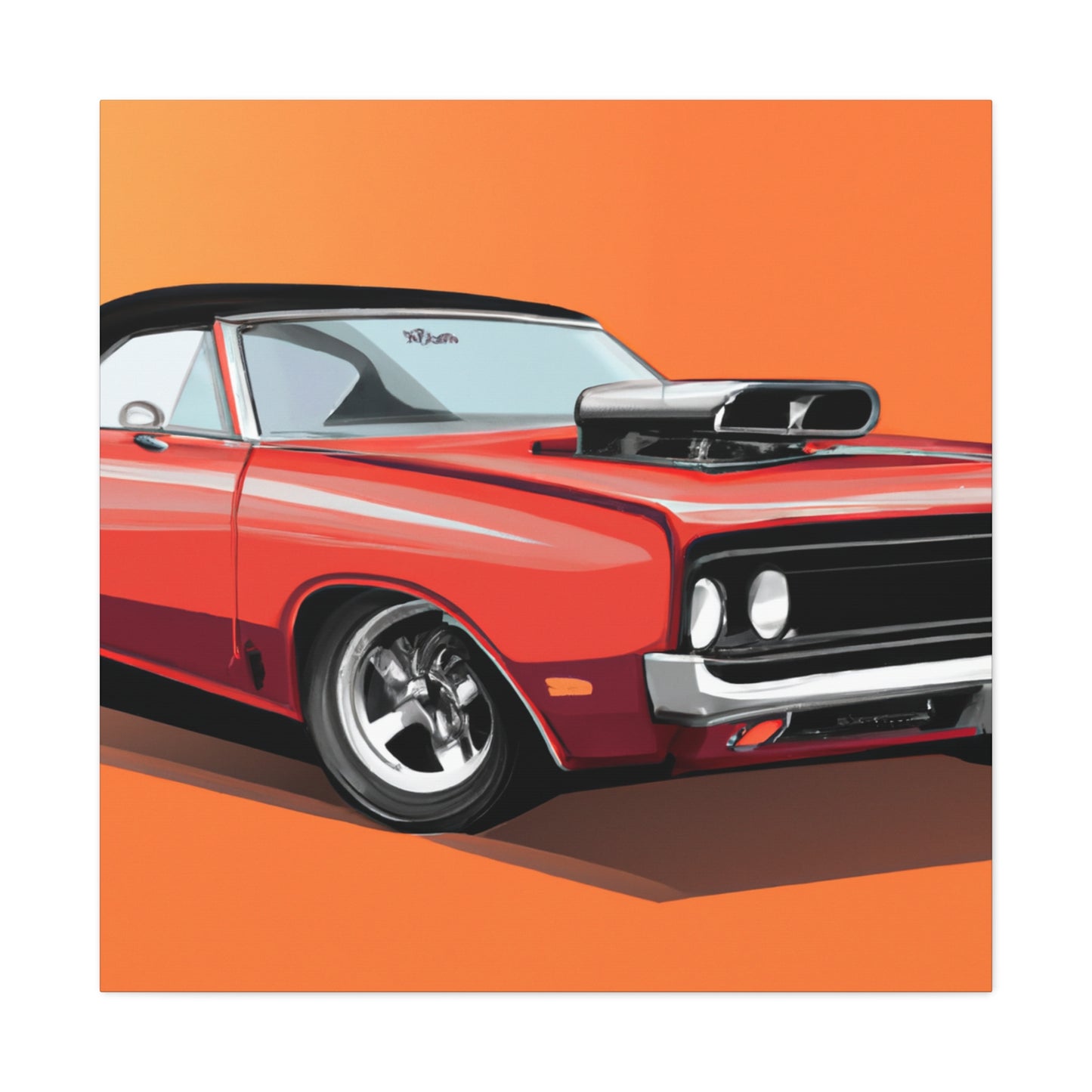 Crimson Rocket - Automobile. - Canvas
