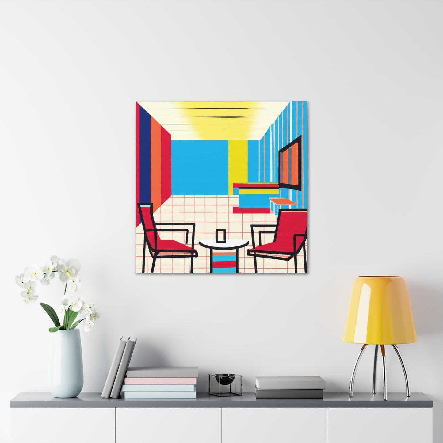 "Chaotic Harmony- Midcentury" - Canvas