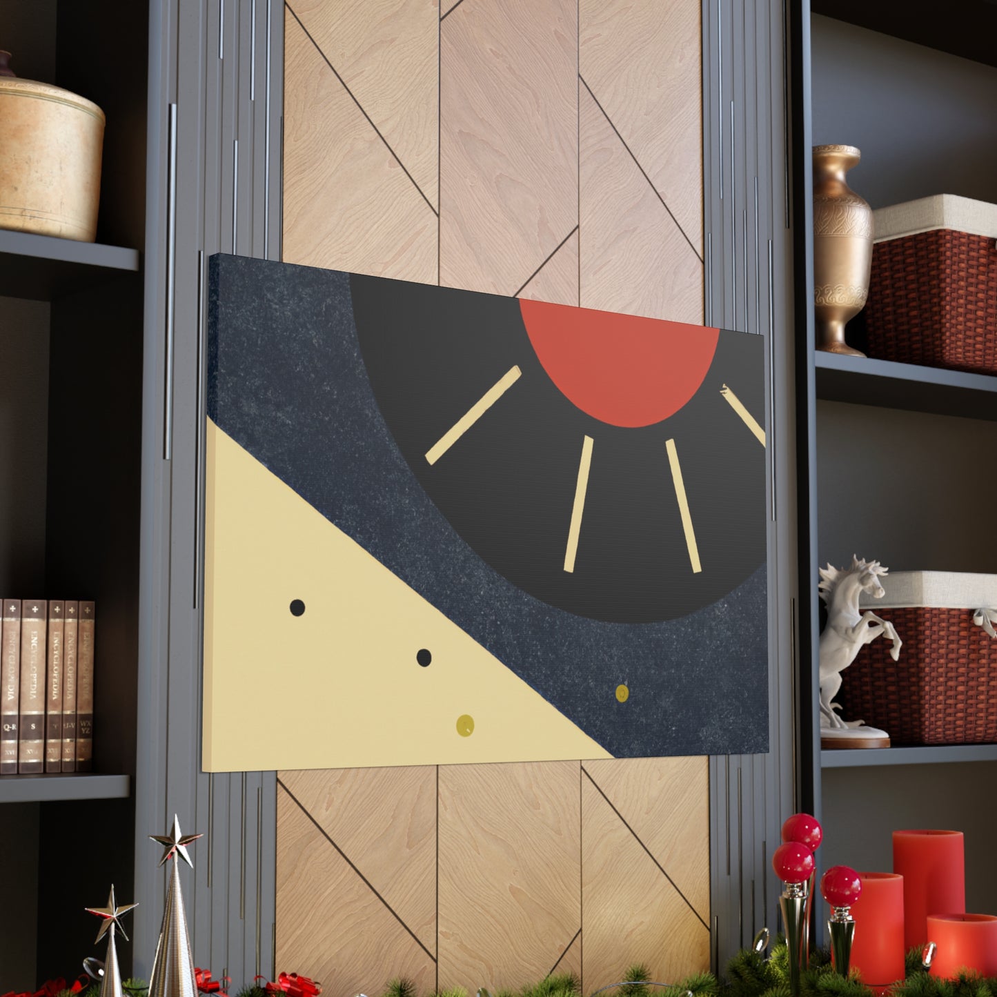 Rays - Retro Music Midcentury Canvas