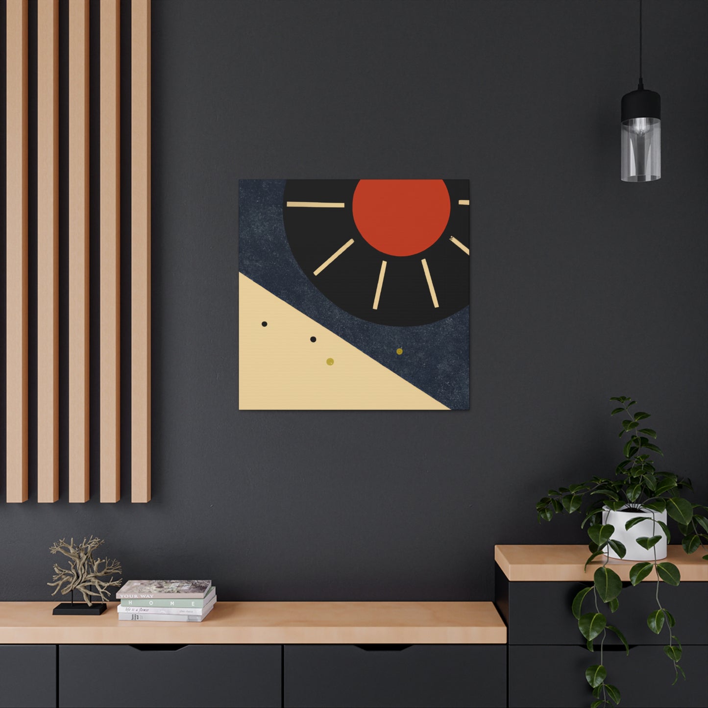 Rays - Retro Music Midcentury Canvas