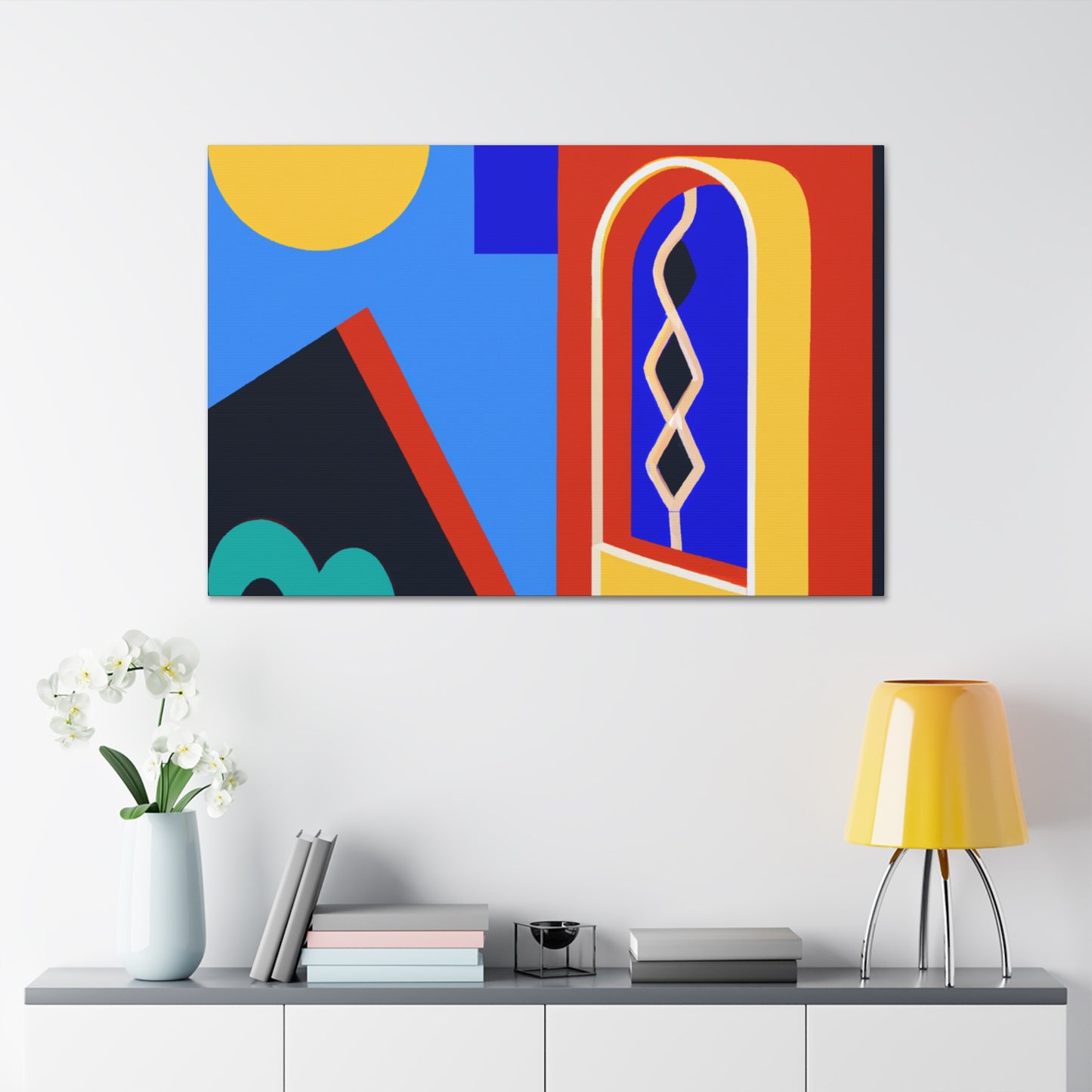 Cheerful Balcony - Midcentury Canvas