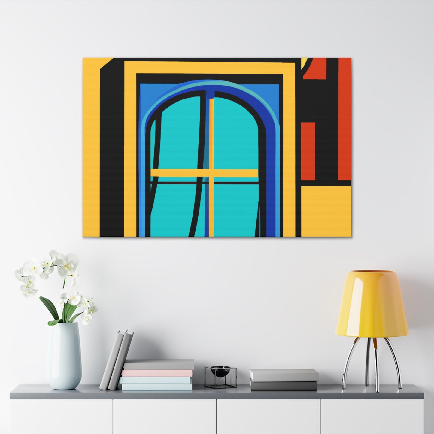 Autumn Reflection- Midcentury - Canvas
