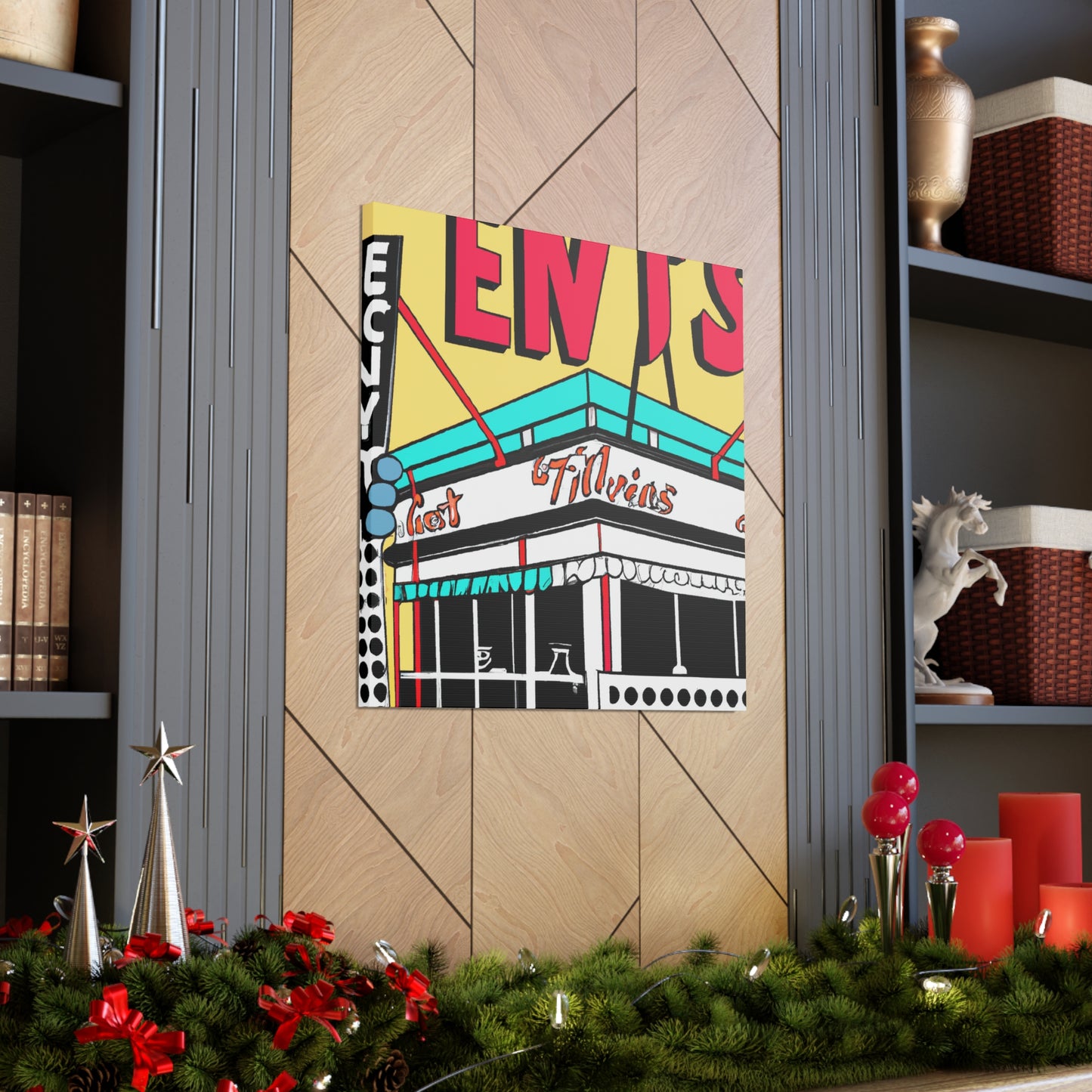 Rockin' 50's Rollerskating Rink - Pop Art Canvas