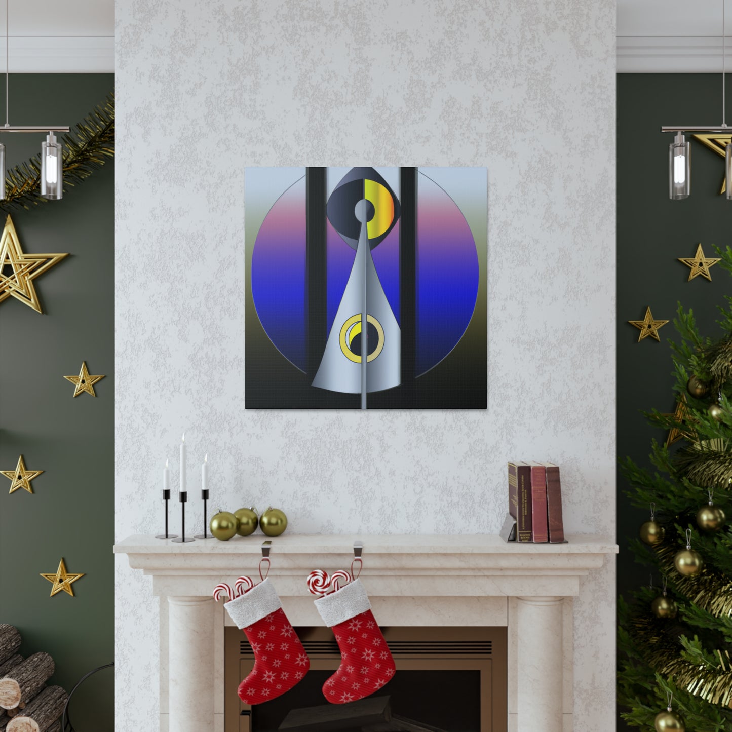 "The Gleaming Facades of Art Deco" - Retro Design Canvas