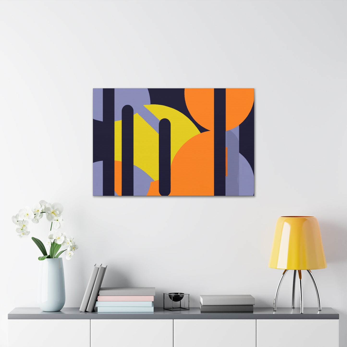 Contrasting Cogs - Midcentury - Canvas