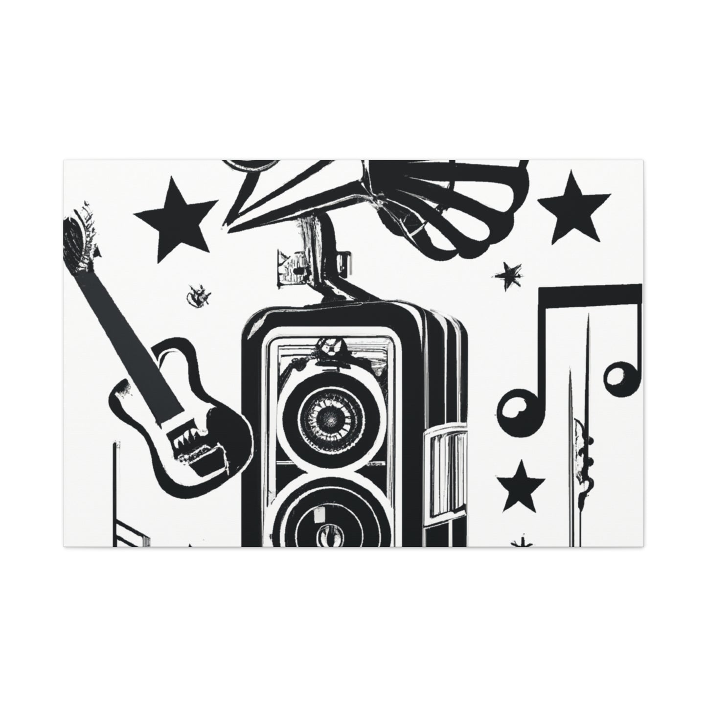 Grooving - Retro Music and Film Canvas