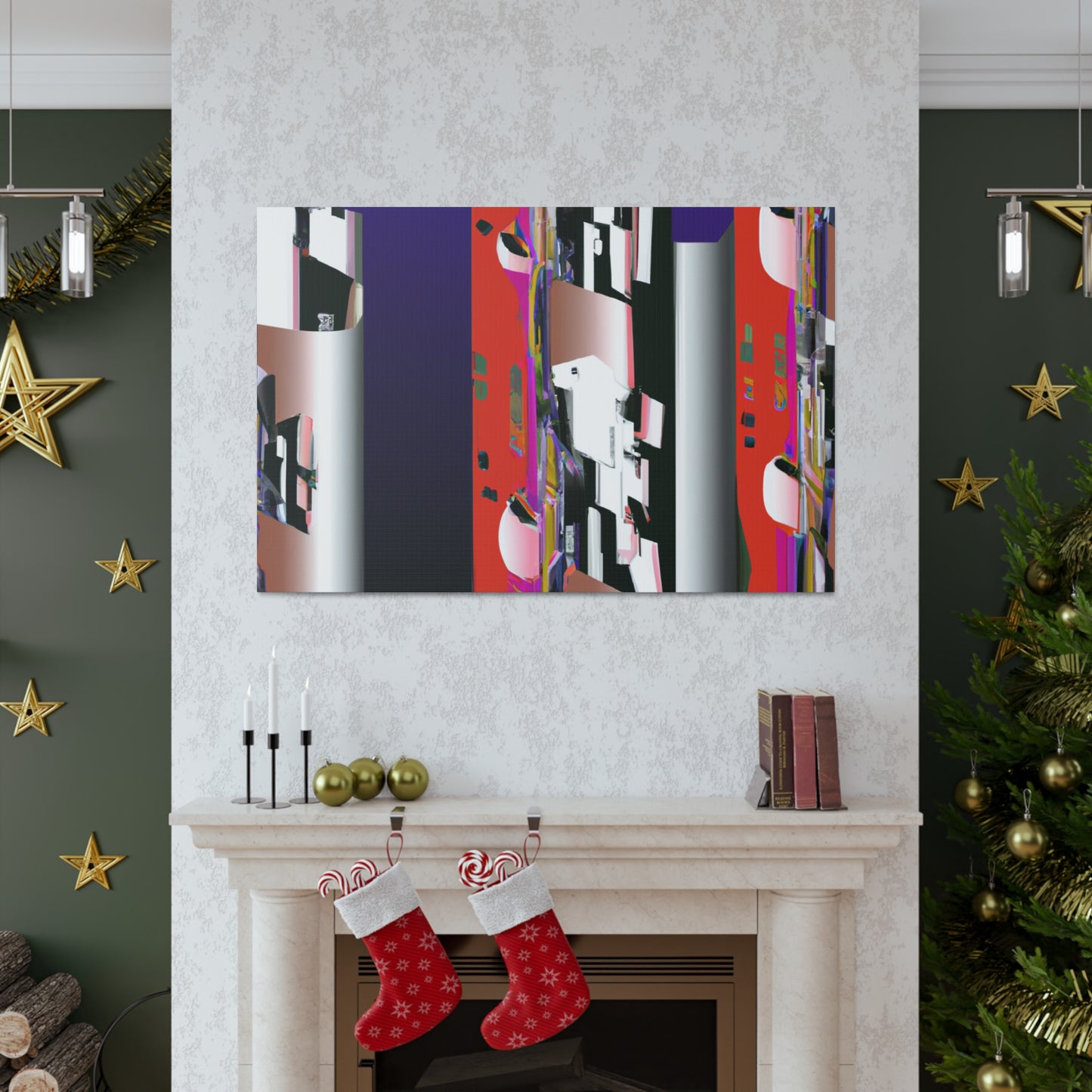 "The Silvery Facade." - Art Deco Canvas