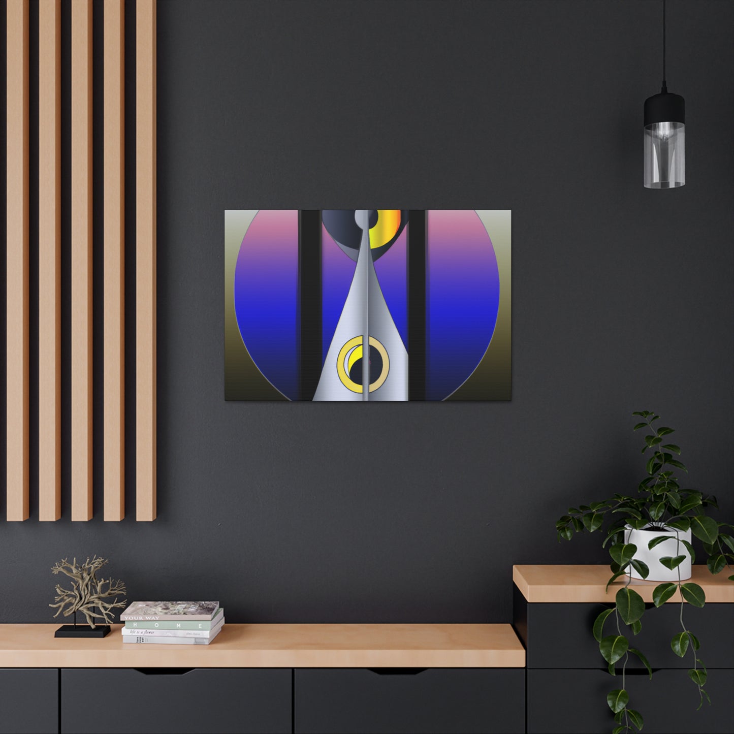 "The Gleaming Facades of Art Deco" - Retro Design Canvas